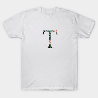 Tau Floral Greek Letter T-Shirt